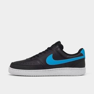 NIB Nike Court Vision Next Nature Low Black Laser Blue Men DH2987-005